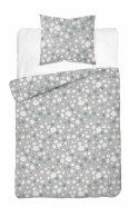 Pościel bawełniana 140x200 Szara w stokrotki - kwiatowy wzór, 100% bawełna - 5337 A - Soft Meadow Pościel bawełniana 140x200 Szara w stokrotki - kwiatowy wzór, 100% bawełna - 5337 A - Soft Meadow
