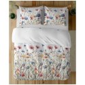 Pościel bawełniana 160x200 Biała w letnie łąkowe kwiaty - kolorowa pościel w stylu boho, 100% bawełna - 5341 A - Soft Meadow Pościel bawełniana 160x200 Biała w letnie łąkowe kwiaty - kolorowa pościel w stylu boho, 100% bawełna - 5341 A - Soft Meadow