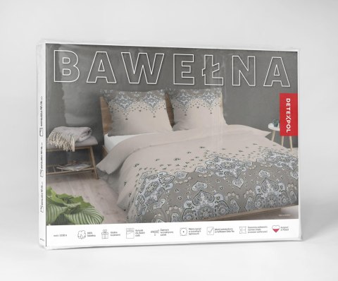 Pościel bawełniana 180x200 Beżowa z ornamentem - orientalny wzór paisley, 100% bawełna - 5338 A - Soft Meadow Pościel bawełniana 180x200 Beżowa z ornamentem - orientalny wzór paisley, 100% bawełna - 5338 A - Soft Meadow