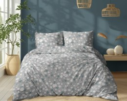 Pościel bawełniana 180x200 Szara w stokrotki - kwiatowy wzór, 100% bawełna - 5337 A - Soft Meadow