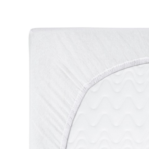 Prześcieradło jersey z gumką 160x200 białe 001 Constance KARO Prześcieradło jersey z gumką 160x200 białe 001 Constance KARO