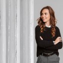 Zasłona 140x250 Libi biała srebrna z przecieranym nadrukiem gotowa na przelotkach Eurofirany Zasłona 140x250 Libi biała srebrna z przecieranym nadrukiem gotowa na przelotkach Eurofirany