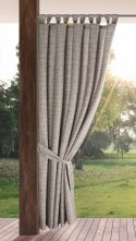 Zasłona gotowa 155x240 Garden 10 brązowa do ogrodu wodoodporna mocowana na szelki/rzep Eurofirany