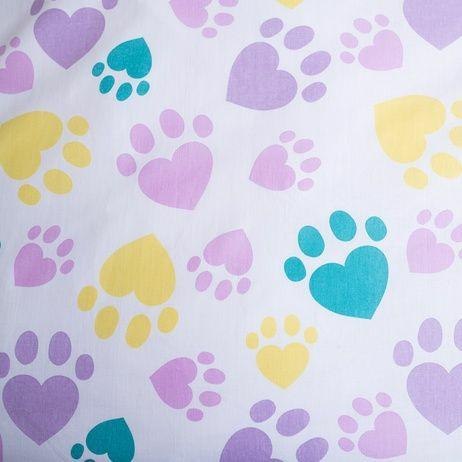 Pościel bawełniana 140x200 Kotek 2658 kot Cat biała kolorowe kocie łapki dwustronna poszewka 70x90 Pościel bawełniana 140x200 Kotek 2658 kot Cat biała kolorowe kocie łapki dwustronna poszewka 70x90