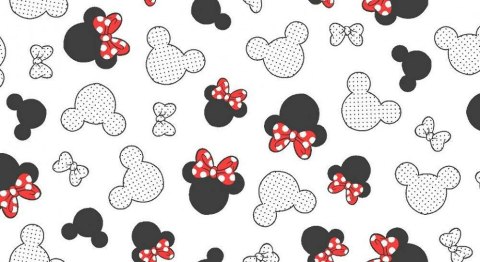 Poszewka bawełniana 40x60 131K myszka biała czarna czerwone kokardki Kids 24 Poszewka bawełniana 40x60 131K myszka biała czarna czerwone kokardki Kids 24