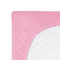 Prześcieradło jersey z gumką 120x200 różowe jasne 005 Constance KARO Prześcieradło jersey z gumką 120x200 różowe jasne 005 Constance KARO
