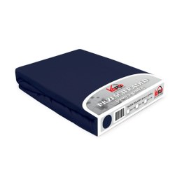 Prześcieradło jersey z gumką 160x200 granatowe 026 Constance KARO