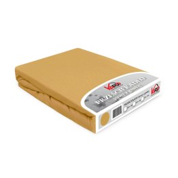 Prześcieradło jersey z gumką 160x200 musztardowe 042 Constance KARO