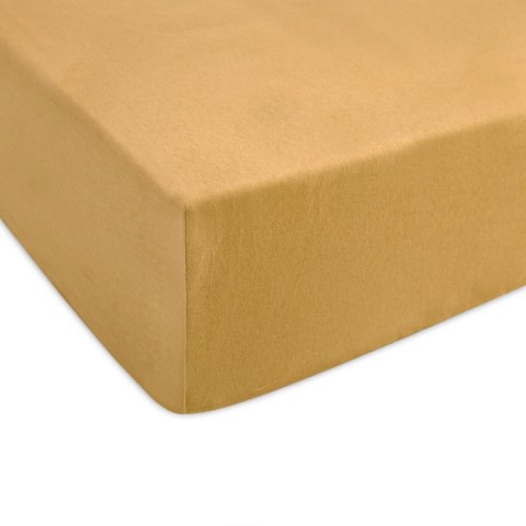 Prześcieradło jersey z gumką 160x200 musztardowe 042 Constance KARO Prześcieradło jersey z gumką 160x200 musztardowe 042 Constance KARO