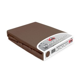 Prześcieradło jersey z gumką 180x200 czekoladowe 030 Constance KARO