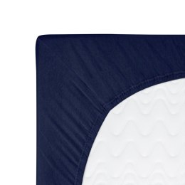 Prześcieradło jersey z gumką 180x200 granatowe 026 Constance KARO