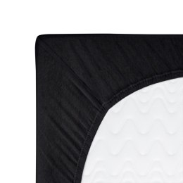 Prześcieradło jersey z gumką 220x200 czarne 027 Constance KARO