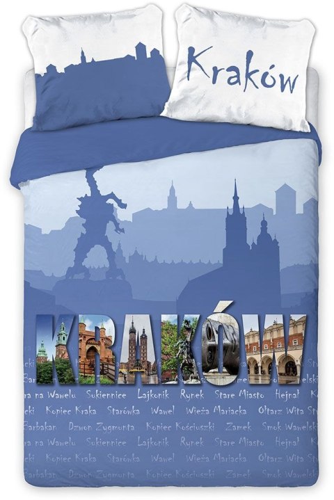 Pościel bawełniana 160x200 Travel Kraków Sukiennice Wawel Smok Wieża Mariacka Faro Pościel bawełniana 160x200 Travel Kraków Sukiennice Wawel Smok Wieża Mariacka Faro