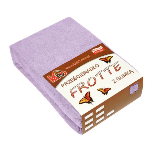 Prześcieradło frotte z gumką 60x120 wrzosowe 036 grube 200g/m2 KARO Prześcieradło frotte z gumką 60x120 wrzosowe 036 grube 200g/m2 KARO