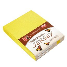Prześcieradło jersey z gumką 200x220 żółte cytrynowe 004 grube 150g/m2 KARO