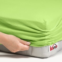 Prześcieradło jersey z gumką 70x140 limonkowe 058 grube 150g/m2 KARO