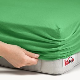 Prześcieradło jersey z gumką 70x140 zielone groszkowe 015 grube 150g/m2 KARO
