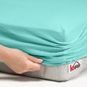 Prześcieradło jersey z gumką 90x200 miętowe 054 grube 150g/m2 KARO Prześcieradło jersey z gumką 90x200 miętowe 054 grube 150g/m2 KARO