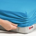 Prześcieradło jersey z gumką 90x200 turkusowe 080 grube 150g/m2 KARO Prześcieradło jersey z gumką 90x200 turkusowe 080 grube 150g/m2 KARO