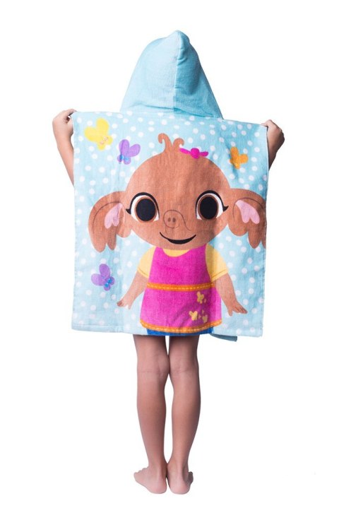 Poncho dla dzieci 50x115 Królik Bing 6533 ręcznik z kapturem niebieski króliczek dziecięce Poncho dla dzieci 50x115 Królik Bing 6533 ręcznik z kapturem niebieski króliczek dziecięce