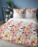 Pościel satynowa 140x200 Biała w kolorowe kwiaty - akwarelowy wzór, 100% bawełna - 5478 A - Home Satin 71 Pościel satynowa 140x200 Biała w kolorowe kwiaty - akwarelowy wzór, 100% bawełna - 5478 A - Home Satin 71