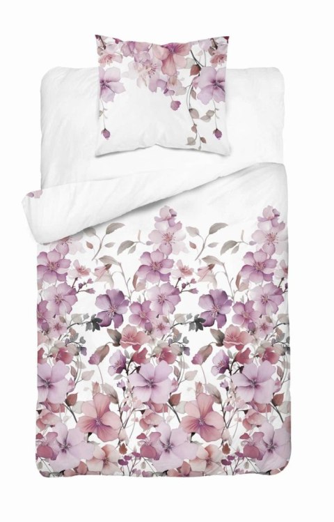 Pościel satynowa 140x200 Biała w pastelowe kwiaty - romantyczna elegancja, 100% bawełna - 5478 B - Home Satin 71 Pościel satynowa 140x200 Biała w pastelowe kwiaty - romantyczna elegancja, 100% bawełna - 5478 B - Home Satin 71