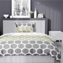 Pościel satynowa 140x200 Zielone i szare groszki na kremie - świeży minimalizm, 100% bawełna 5474 B - Home Satin 71 Pościel satynowa 140x200 Zielone i szare groszki na kremie - świeży minimalizm, 100% bawełna 5474 B - Home Satin 71