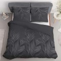 Pościel satynowa 160x200 Grafitowa w liście - nowoczesna elegancja, 100% bawełna - 4827 B - Home Satin 71