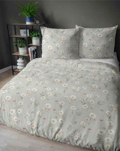 Pościel satynowa 160x200 Szałwiowa w polne kwiaty - sielski wzór, 100% bawełna - 5476 B - Home Satin 71 Pościel satynowa 160x200 Szałwiowa w polne kwiaty - sielski wzór, 100% bawełna - 5476 B - Home Satin 71