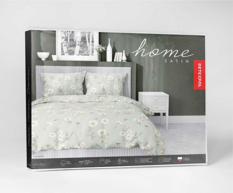 Pościel satynowa 160x200 Szałwiowa w polne kwiaty - sielski wzór, 100% bawełna - 5476 B - Home Satin 71 Pościel satynowa 160x200 Szałwiowa w polne kwiaty - sielski wzór, 100% bawełna - 5476 B - Home Satin 71