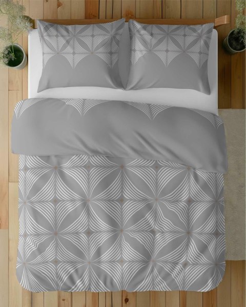 Pościel satynowa 160x200 Szara z geometrycznym wzorem - nowoczesna klasyka, 100% bawełna - 5483 B - Home Satin 71 Pościel satynowa 160x200 Szara z geometrycznym wzorem - nowoczesna klasyka, 100% bawełna - 5483 B - Home Satin 71