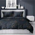 Pościel satynowa 180x200 Czarna w złote liście - nowoczesny tropik, 100% bawełna - 4826 A - Home Satin 71 Pościel satynowa 180x200 Czarna w złote liście - nowoczesny tropik, 100% bawełna - 4826 A - Home Satin 71
