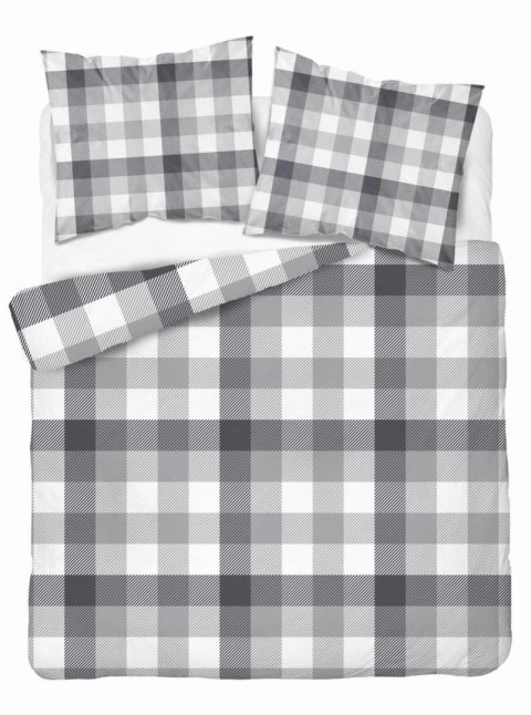 Pościel satynowa 180x200 Szara w kratę - klasyczny minimalizm, 100% bawełna 4825 B - Home Satin 71 Pościel satynowa 180x200 Szara w kratę - klasyczny minimalizm, 100% bawełna 4825 B - Home Satin 71
