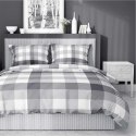 Pościel satynowa 180x200 Szara w kratę - klasyczny minimalizm, 100% bawełna 4825 B - Home Satin 71 Pościel satynowa 180x200 Szara w kratę - klasyczny minimalizm, 100% bawełna 4825 B - Home Satin 71