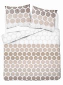 Pościel satynowa 220x200 Beżowe groszki na bieli - minimalistyczny wzór, 100% bawełna 5474 A - Home Satin 71 Pościel satynowa 220x200 Beżowe groszki na bieli - minimalistyczny wzór, 100% bawełna 5474 A - Home Satin 71