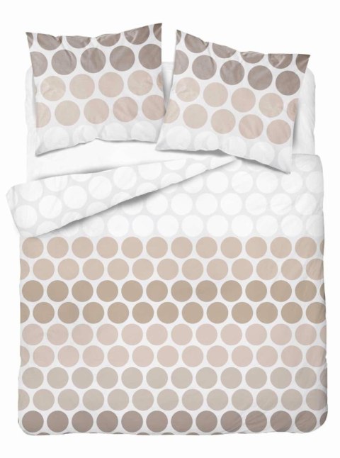 Pościel satynowa 220x200 Beżowe groszki na bieli - minimalistyczny wzór, 100% bawełna 5474 A - Home Satin 71 Pościel satynowa 220x200 Beżowe groszki na bieli - minimalistyczny wzór, 100% bawełna 5474 A - Home Satin 71