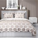 Pościel satynowa 220x200 Beżowe groszki na bieli - minimalistyczny wzór, 100% bawełna 5474 A - Home Satin 71 Pościel satynowa 220x200 Beżowe groszki na bieli - minimalistyczny wzór, 100% bawełna 5474 A - Home Satin 71