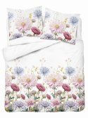 Pościel satynowa 220x200 Biała w pastelowe kwiaty - subtelna elegancja, 100% bawełna - 5482 A - Home Satin 71