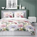 Pościel satynowa 220x200 Biała w pastelowe kwiaty - subtelna elegancja, 100% bawełna - 5482 A - Home Satin 71