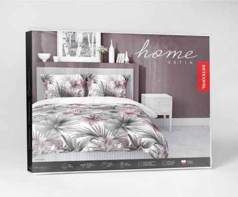 Pościel satynowa 220x200 Biała z liśćmi palmowymi i różowymi hibiskusami - styl tropikalny, 100% bawełna - 5479 B - Home Satin 7 Pościel satynowa 220x200 Biała z liśćmi palmowymi i różowymi hibiskusami - styl tropikalny, 100% bawełna - 5479 B - Home Satin 7