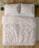 Pościel satynowa 220x200 Ciepły beż w polne kwiaty - romantyczny wzór, 100% bawełna - 5476 A - Home Satin 71