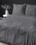 Pościel satynowa 220x200 Grafitowa w liście - nowoczesna elegancja, 100% bawełna - 4827 B - Home Satin 71