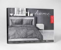 Pościel satynowa 220x200 Grafitowa w liście - nowoczesna elegancja, 100% bawełna - 4827 B - Home Satin 71
