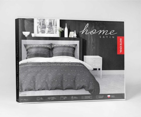 Pościel satynowa 220x200 Grafitowa z orientalnym ornamentem - elegancki wzór, 100% bawełna - 4823 A - Home Satin 71 Pościel satynowa 220x200 Grafitowa z orientalnym ornamentem - elegancki wzór, 100% bawełna - 4823 A - Home Satin 71