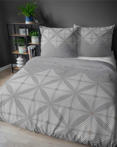 Pościel satynowa 220x200 Szara z geometrycznym wzorem - nowoczesna klasyka, 100% bawełna - 5483 B - Home Satin 71 Pościel satynowa 220x200 Szara z geometrycznym wzorem - nowoczesna klasyka, 100% bawełna - 5483 B - Home Satin 71