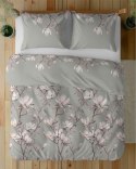 Pościel satynowa 220x200 Szara z magnolią - elegancki botaniczny wzór, 100% bawełna - 5480 B - Home Satin 71 Pościel satynowa 220x200 Szara z magnolią - elegancki botaniczny wzór, 100% bawełna - 5480 B - Home Satin 71