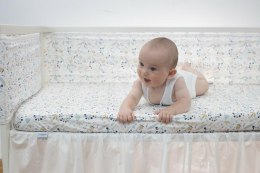 Prześcieradło bawełniane z gumką 70x140 gwiazdy galaktyka do łóżeczka dziecięcego BabyMatex