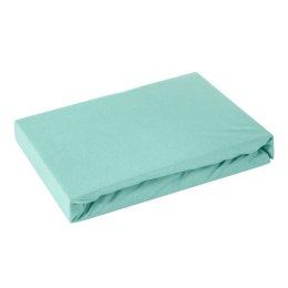 Prześcieradło jersey z gumką 140x200 miętowe na wysoki materac 30 cm 125 g/m2