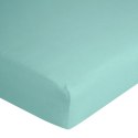 Prześcieradło jersey z gumką 140x200 miętowe na wysoki materac 30 cm 125 g/m2