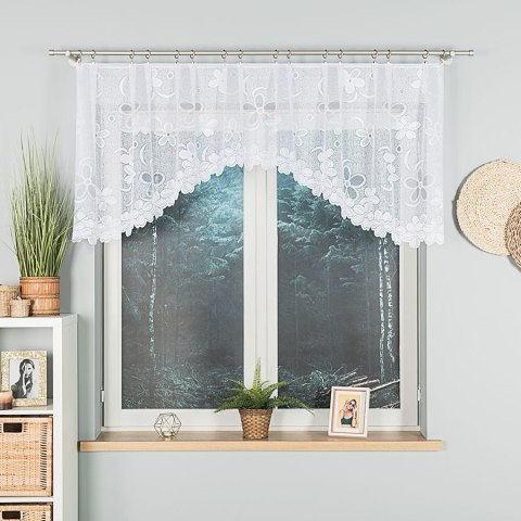 RENATA Firanka żakardowa gotowa, szerokość 250 x wysokość 80cm, kolor 001 biały 049885/FBL/001/250080/1 RENATA Firanka żakardowa gotowa, szerokość 250 x wysokość 80cm, kolor 001 biały 049885/FBL/001/250080/1